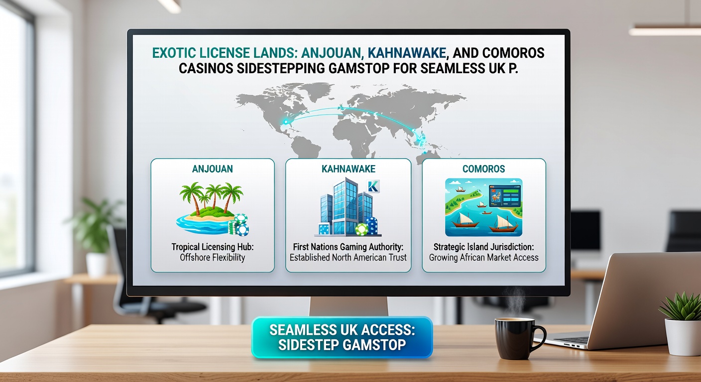 Vibrant casino interface showcasing slots and tables from Anjouan and Comoros licensed platforms